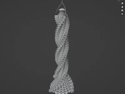 Diamond tower jeddah Low-poly 3D model