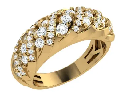 Diamond Band Ring 3909 3D print model