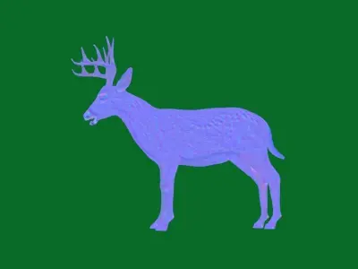 Virginia Deer Low-poly 3D model