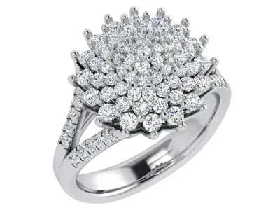 Flower Split Shank Ring 4661 3D print model