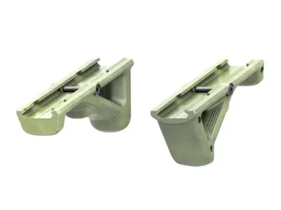 Magpul AFG-2 Angled Fore Grip OD Green Low-poly 3D model
