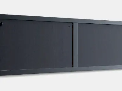 BESTA Shelf unit with glass doors 3D model