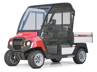 Yamaha Golf Cart UMAX CAB RED 3D model
