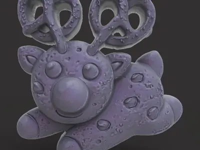 cute deer cookie 3D print model