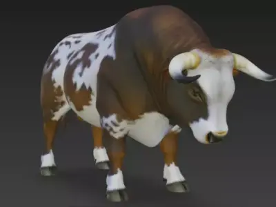 Bull 3D Model High Poly for Games and VFX 3D model