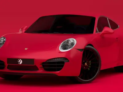 Porsche 911 Red 3D model