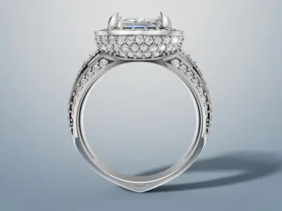 Engagement Ring 3D print model C 68 3D print model