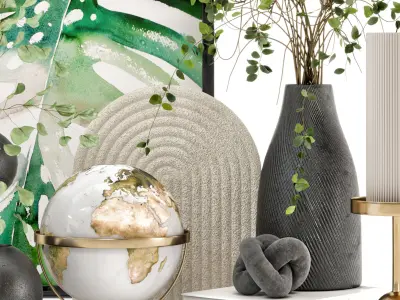 Decorative Set 06 Plants set  3D model