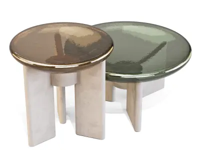 Paolo Castelli Lens - Coffee and Side Table 3D model