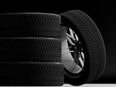 Realistic Wheel 3D model