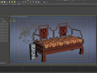 cabinet cabinet wardrobe sofa bed table bookshelve 3D model
