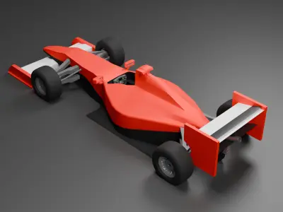 Low Poly F1 Race Car Low-poly 3D model