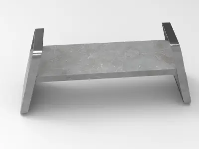 Futh Bench Low-poly 3D model