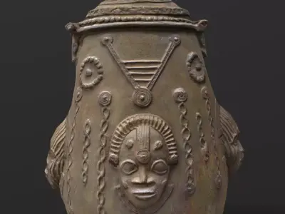 Akhe-Osun Pot Low-poly 3D model