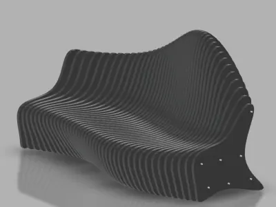 Bench for self-assembly 3D model