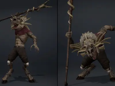 Mist Mage Arm2 Low-poly 3D model