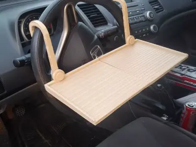 Steering Wheel Dining Table for the car 3D print model