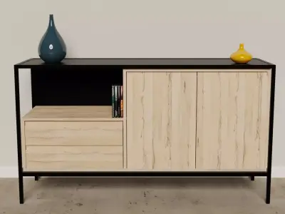 industrial sideboard Low-poly 3D model