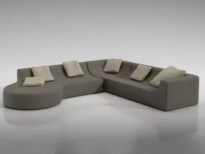 Sofa     Full Cotton Sofa Set 3D model