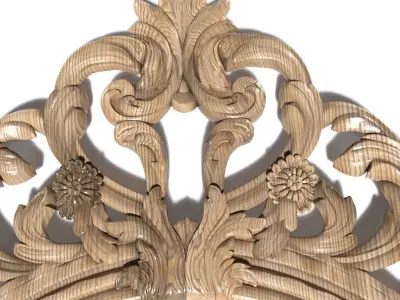 Frame-005 gold ornate frame 3D model