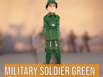 Military Soldier Green model pack Low-poly 3D model