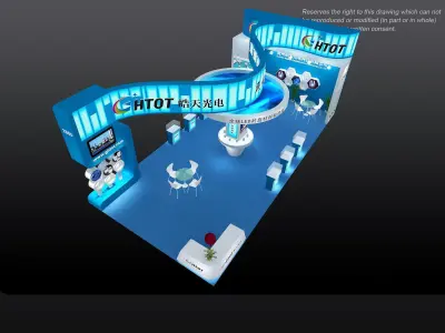 Booth - Area - 12X6-3DMAX2010-025 3D model
