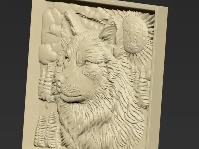 Wolf Head A18 3D print model