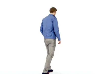 Walking Casual Dressed Man - CMan0324-HD2-O02P01-S Low-poly 3D model
