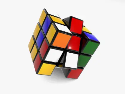 Animated Rubik s Cube 3D model
