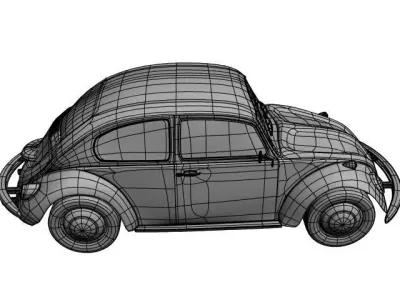 Old Beatles Car reimagined 3D model