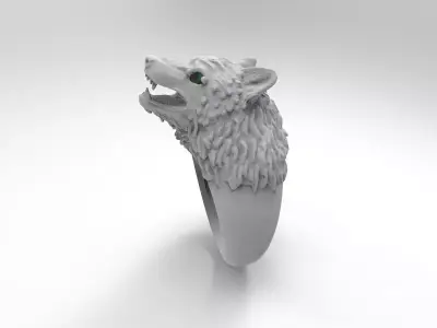 WOLF RING 3D model