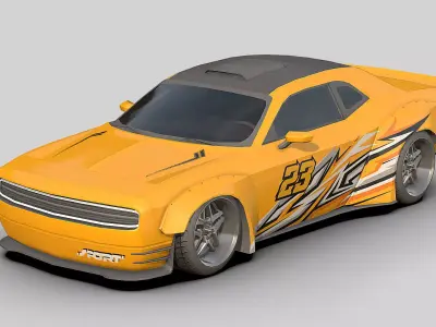 Sport Car2 2025 Low-poly 3D model