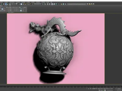 Jade Dragon Chinese Ball 3D model