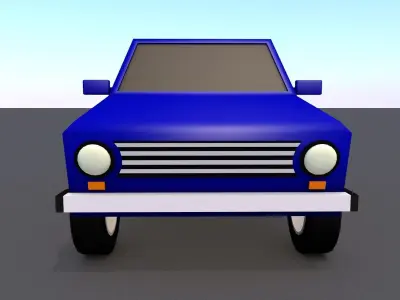 Cartoon low poly car Low-poly 3D model purchase