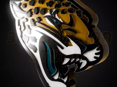 Jacksonville Jaguars logo - Cinematic - 3D print 3D model