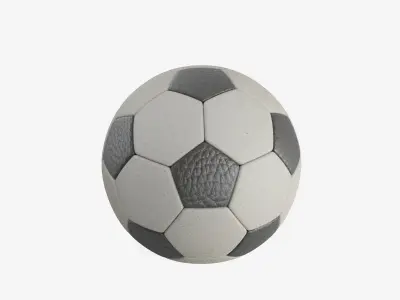 Soccer Ball Leather Style 3D model