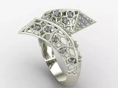 Two Head Women Ring 3DM Womens Ring 3d models 3D print model 3D print model 20