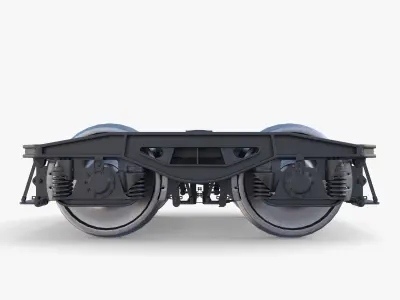 Train car bogie v1 3D model