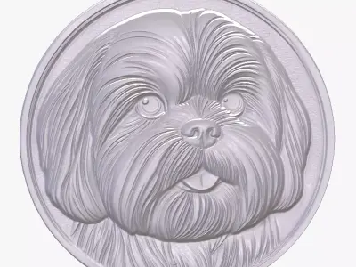 Shihtzu 3 basrelief for 3D printing 3D print model