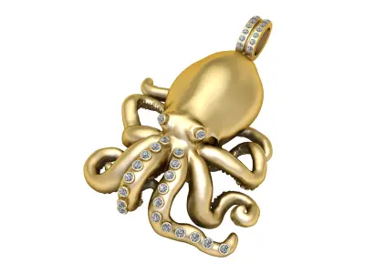 OCTUPUS OCEAN PENDANT 3D PRINTABLE MODLE  3D print model