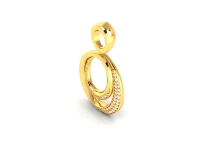 Women Pendant 3DM STL OBJ FBX Render Details 3D print model 10