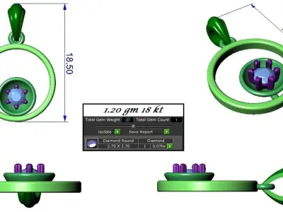 Pendant Earrings combo - 340 3D print model