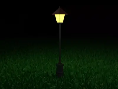 Road lamp Free low-poly 3D model