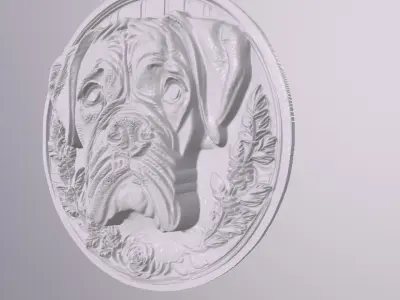 Boxer 3 basrelief for 3D printing 3D print model