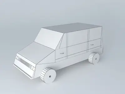 Auto paper car Free 3D model