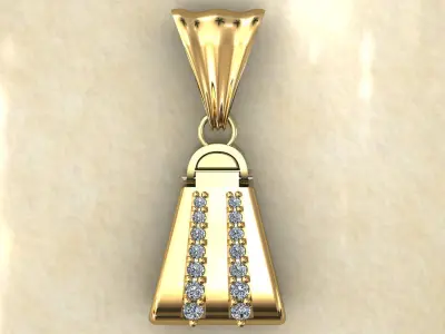 3D Pendant Necklace Model  3D print model