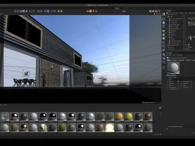 Modern House Cinema 4D Corona Render 3D model