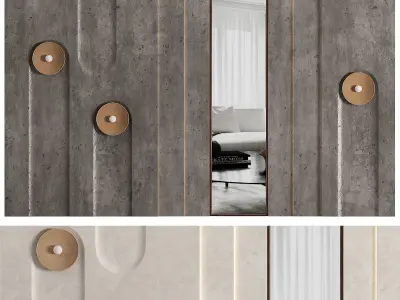 Decorative wall panel 1 3D model