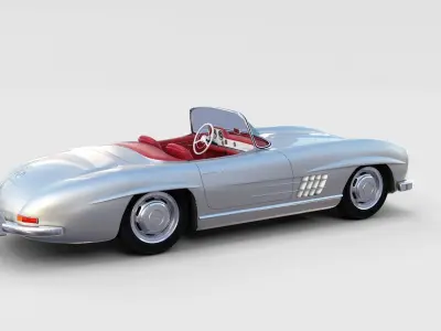 Fully Modelled Mercedes 300SL Roadster rev 3D model
