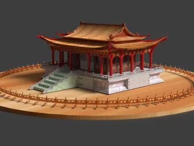 Chinese ancient house 3D model 32